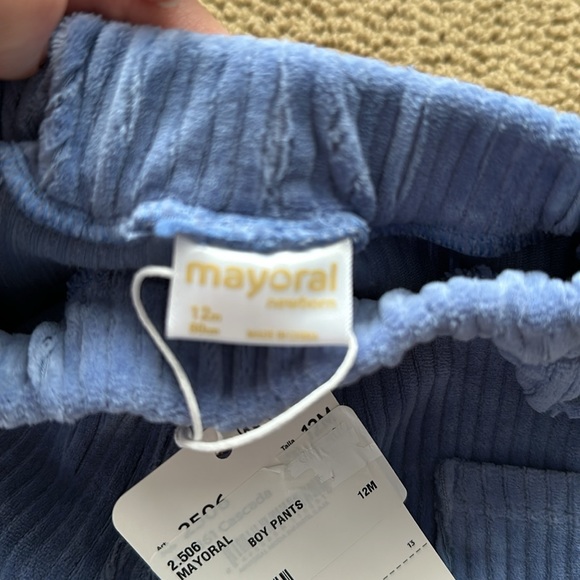 Mayoral boys velour style pants 12m NWT - Picture 3 of 4